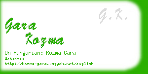 gara kozma business card